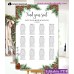 Pine Cone Seating Chart,Winter Wedding Seating Plan,(119w)